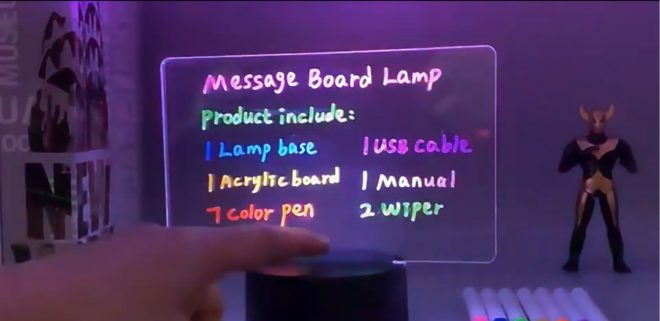 タッチセンサーランプ色変更メッセージボード